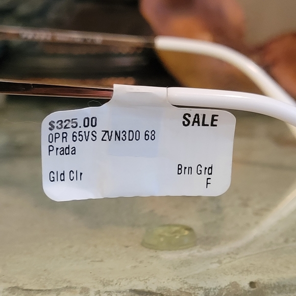 Prada SPR65V Unisex Cat Eye Modified Aviator Sunglasses Gold Metal Frame MA#4 - Picture 8 of 16